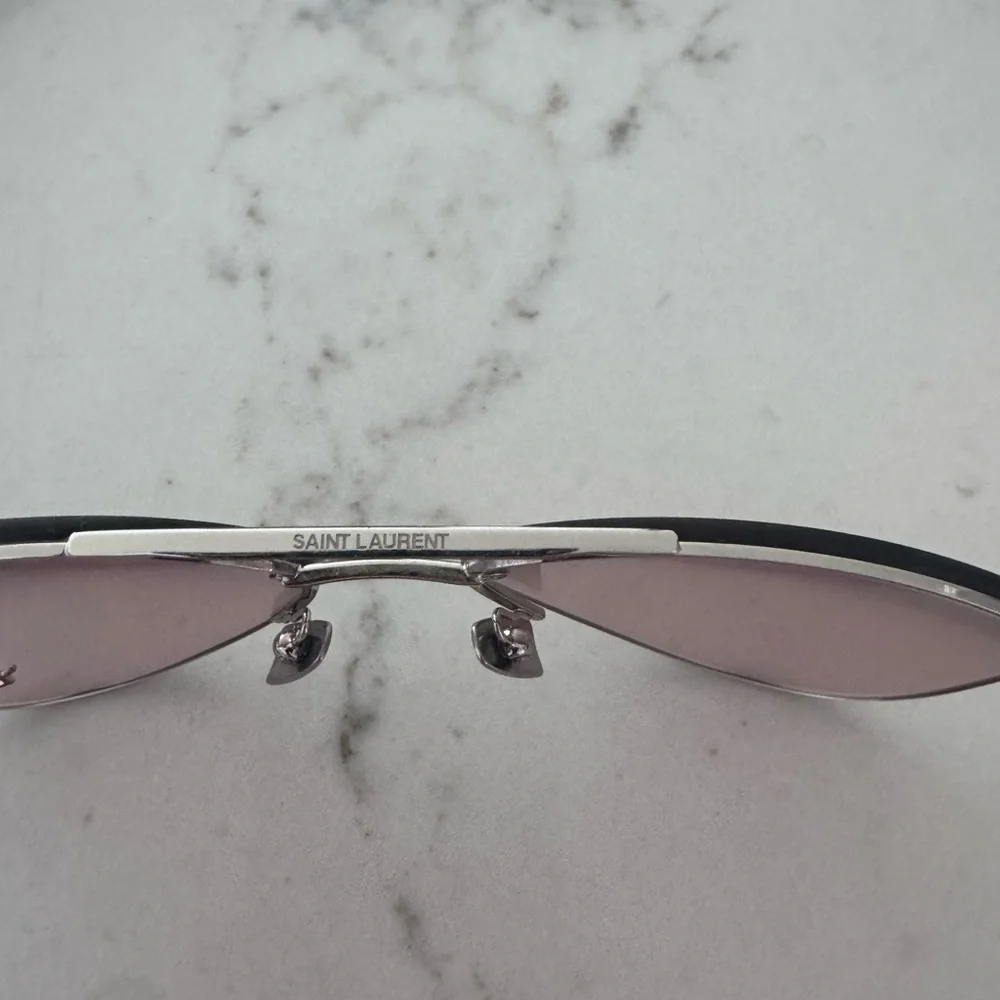 Saint Laurent Black Frame with Pink Lens Sunglasses - Picture 5 of 6